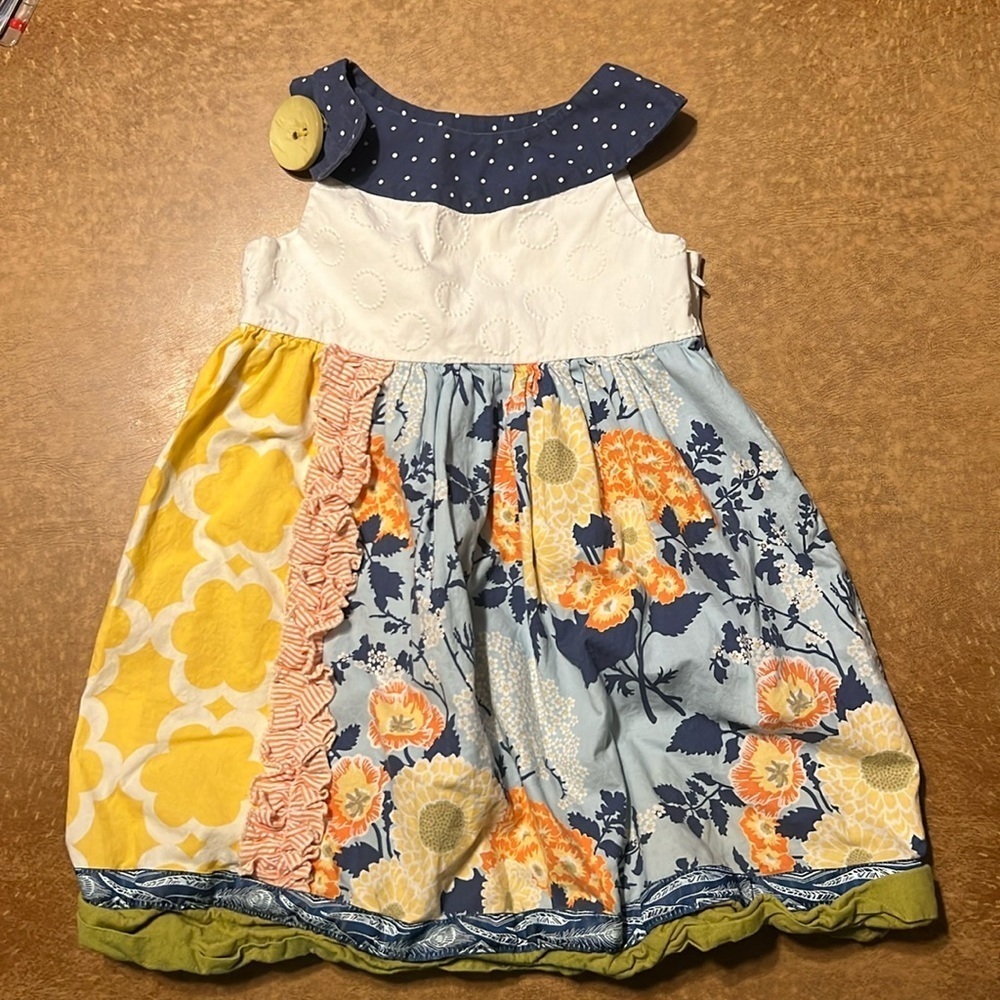 Persnickety button dress size 6 (damaged- please read description)